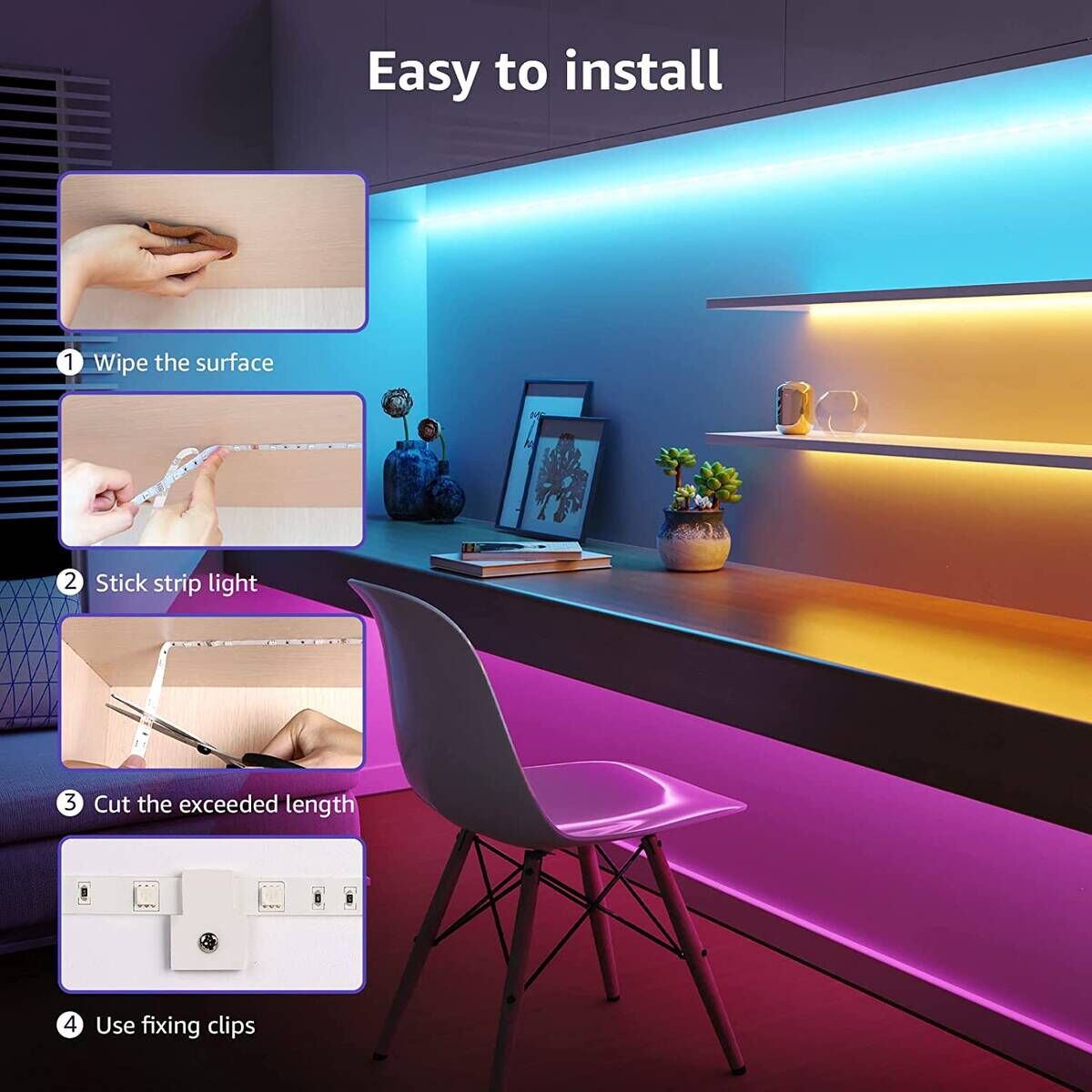 Lepro 39.4ft RGB LED Strip Lights