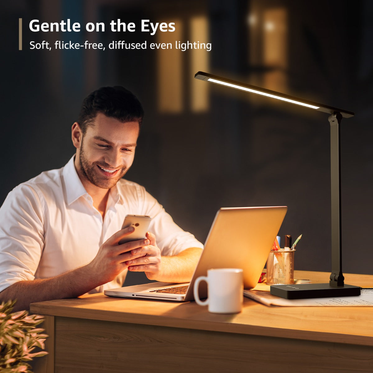 Lepro Touch-Control LED Desk Lamp – Dimmable with 3 Color Modes for Home & Office