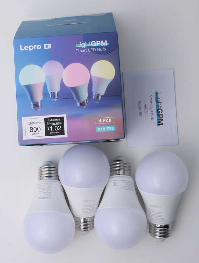 LightGPM AI Smart Light Bulbs-4 Packs