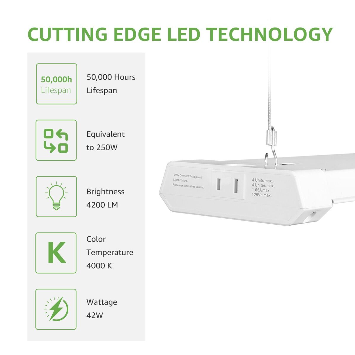 Lepro 6 Pack 4ft LED Shop Lights