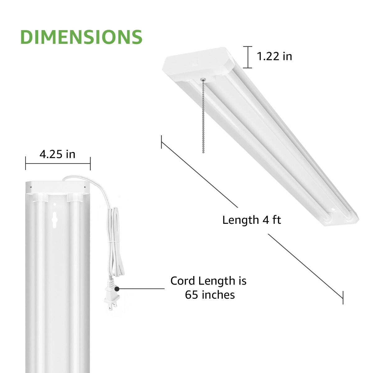 Lepro 6 Pack 4ft LED Shop Lights