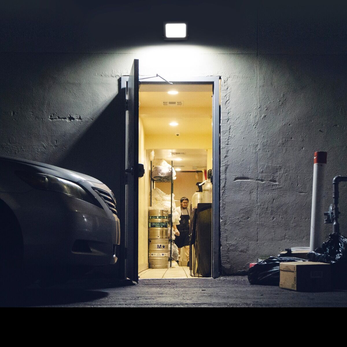 Lepro LED Wall Pack Light with Photocell for Outdoor Garages