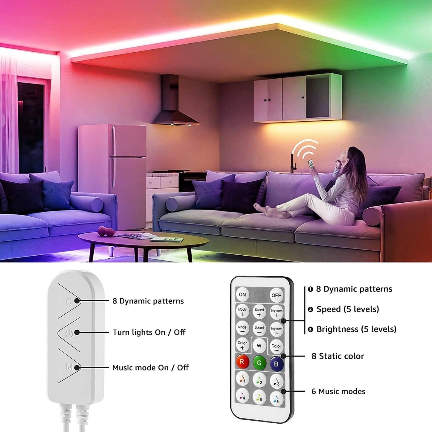 Lepro 32.8ft Music Sync MagicColor Light Strip