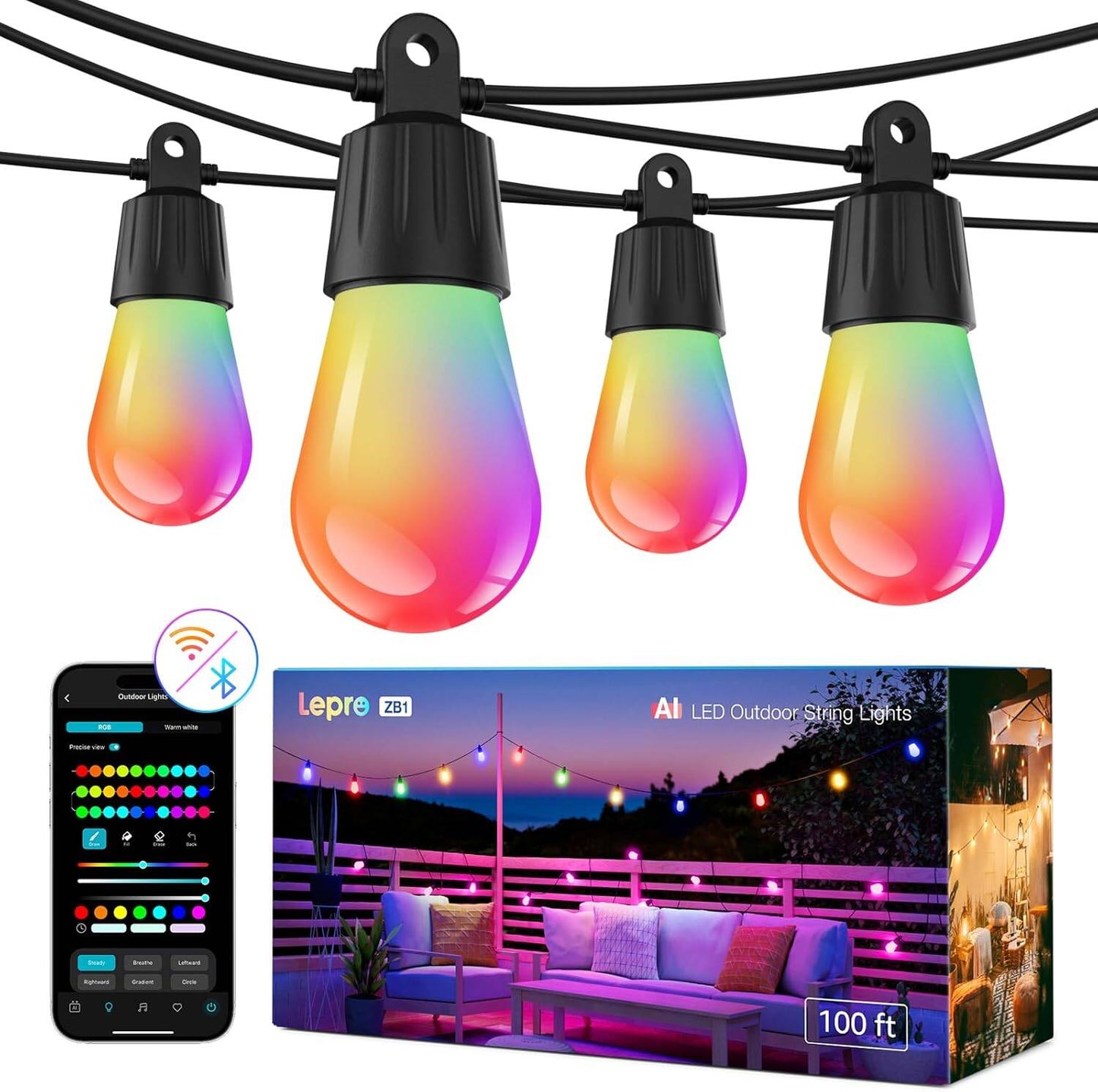 Lepro ZB1 AI Smart Outdoor String Lights