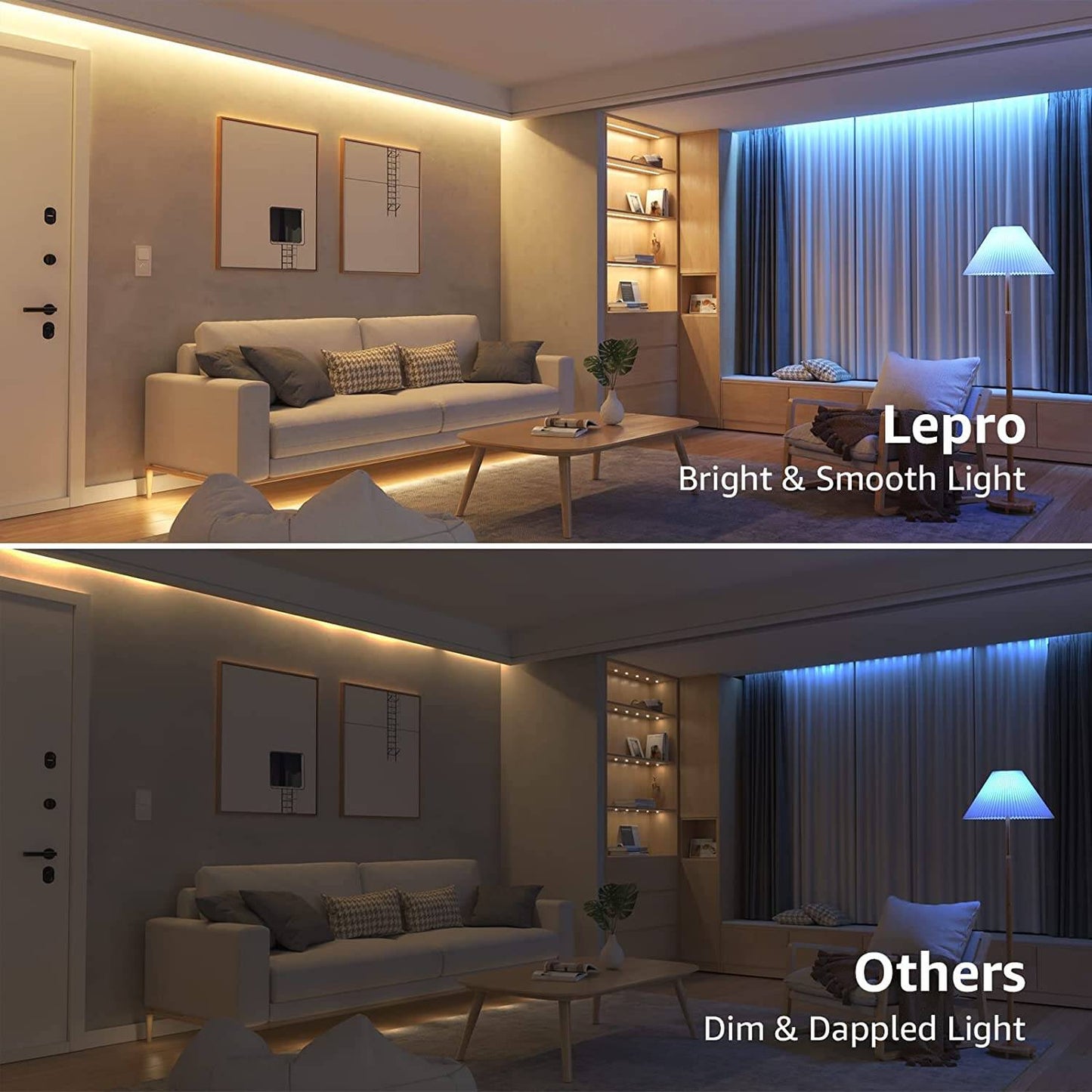 Lepro 16.4ft MagicColor Music Sync LED Strip Lights