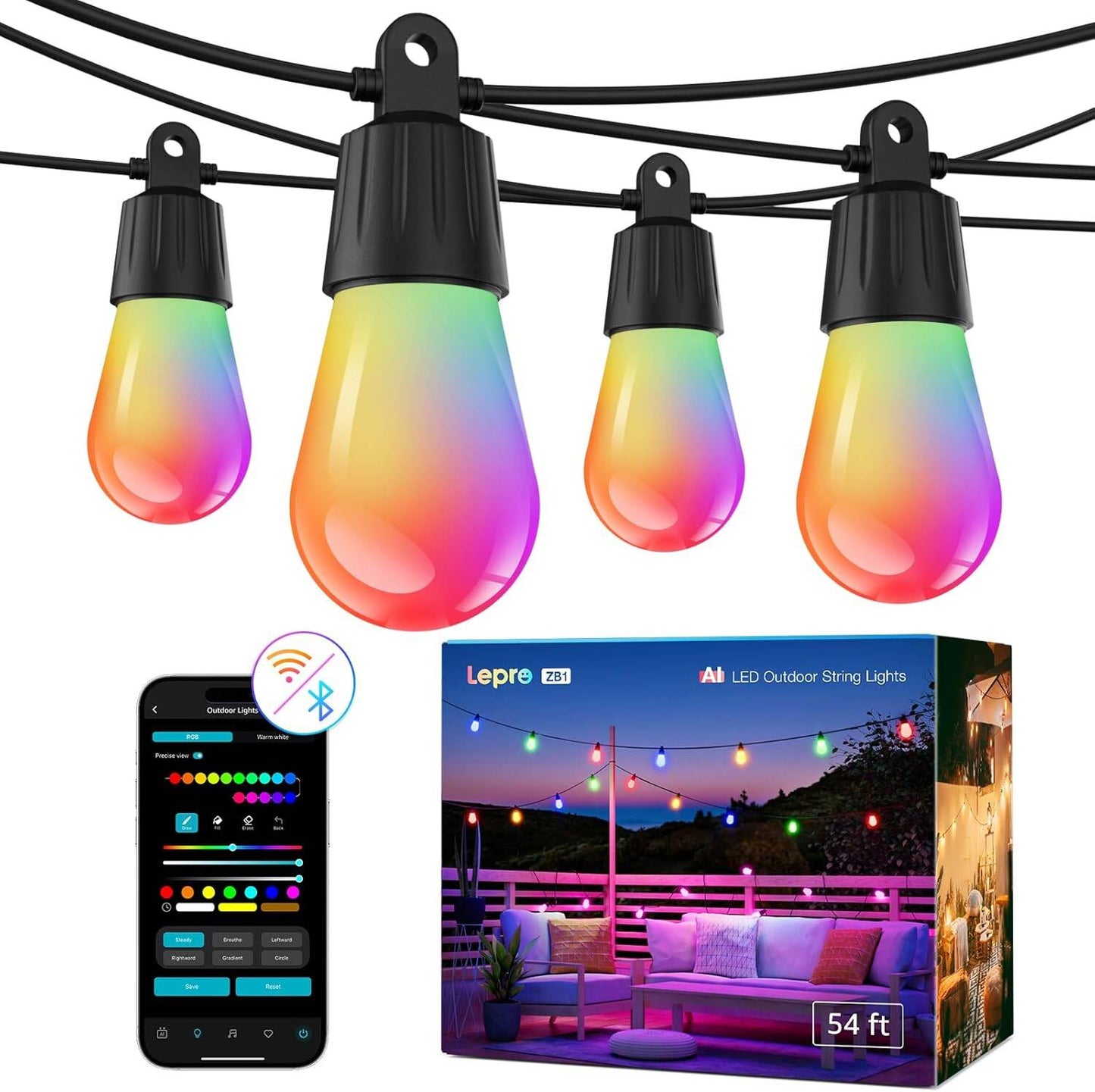 Lepro ZB1 AI Smart Outdoor String Lights