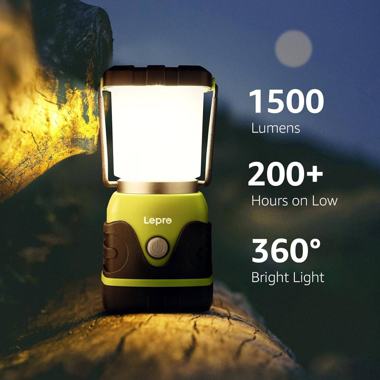 Lepro 1500LM Battery Powered LED Camping Lantern