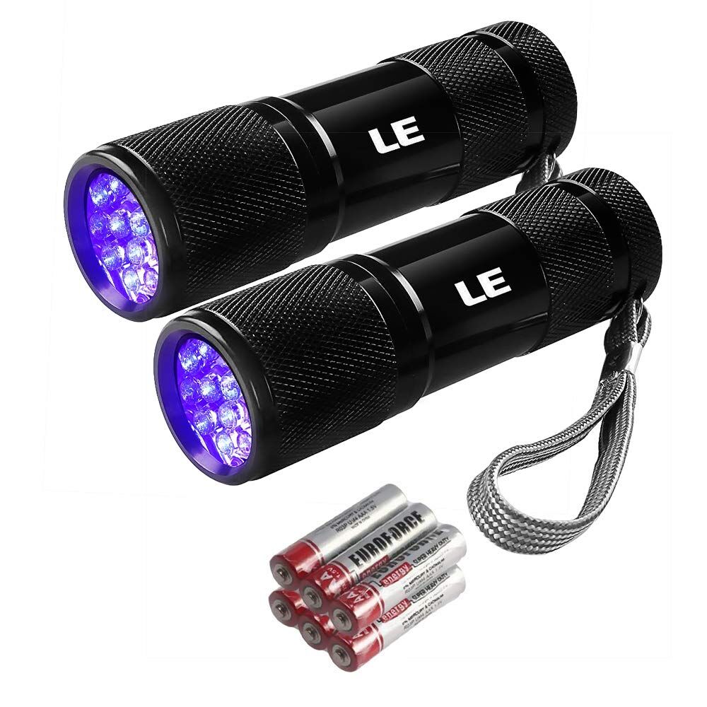 Lepro Small UV Flashlight (2 Pack)