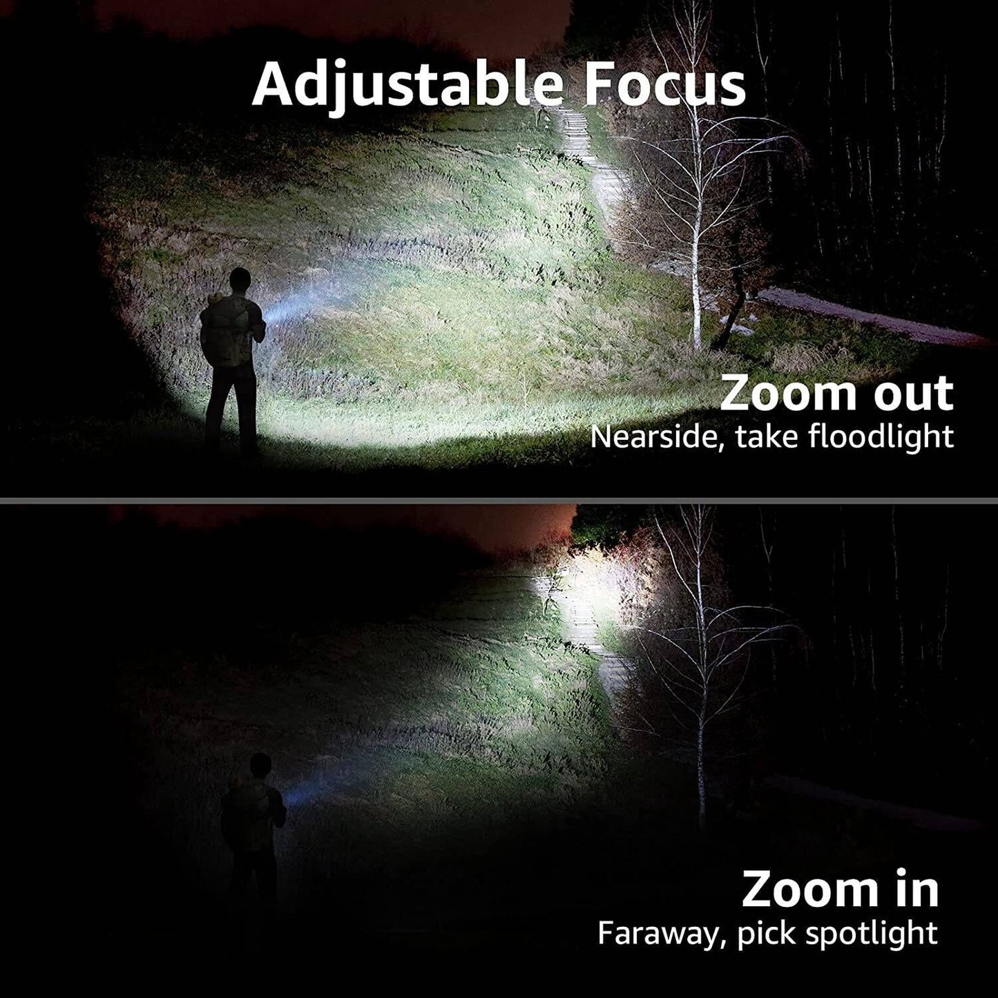 Lepro LED Tactical Flashlight (AA Battery)