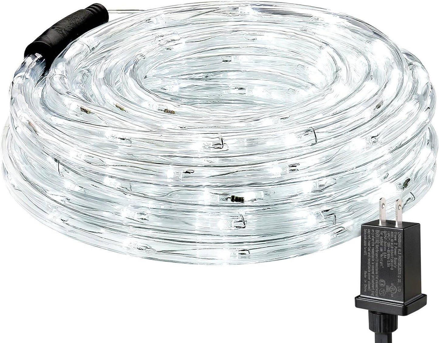 Lighting EVER Outdoor Rope Lights Cool White 6000K 33ft 240 LED
