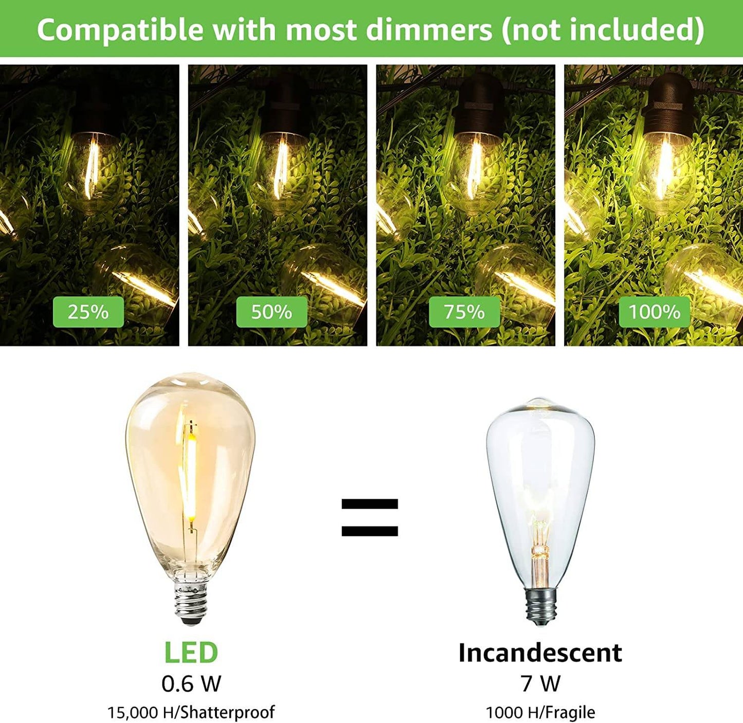 Lepro S14 Outdoor String Lights (50ft)