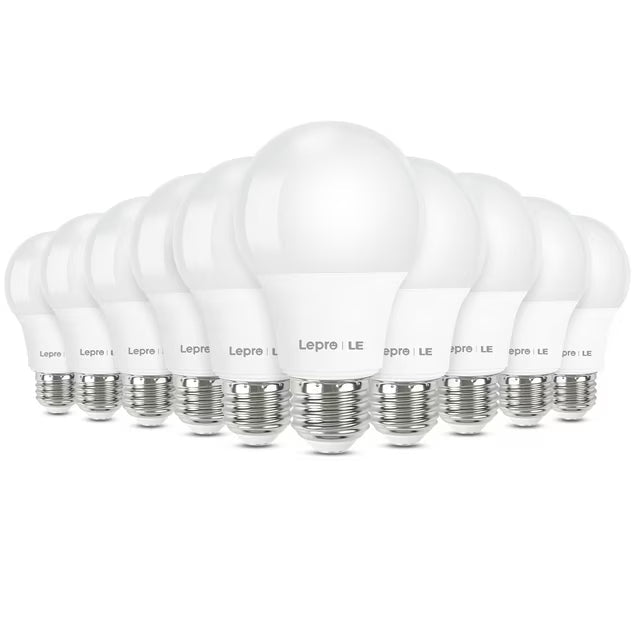 Lepro LED Light Bulbs 60 Watt , 9W 800 Lumens Non-Dimmable, A19 E26 Standard Medium Base, 10000 Hour Lifetime