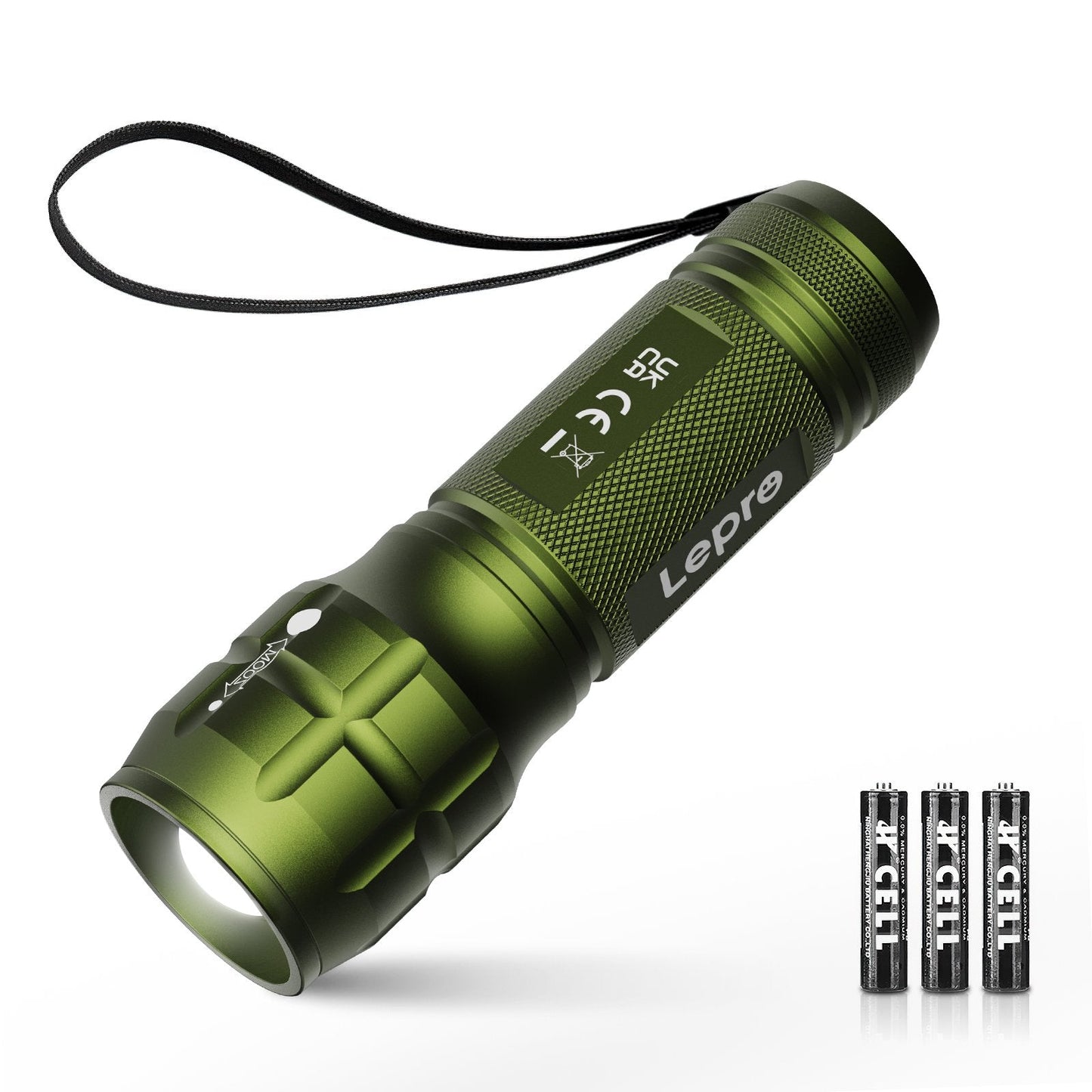 Lighting EVER LED Flashlights High Lumens, Small Flashlight, Zoomable, Waterproof, Adjustable Brightness Flash Light for Outdoor, Emergency, AAA Batteries Included