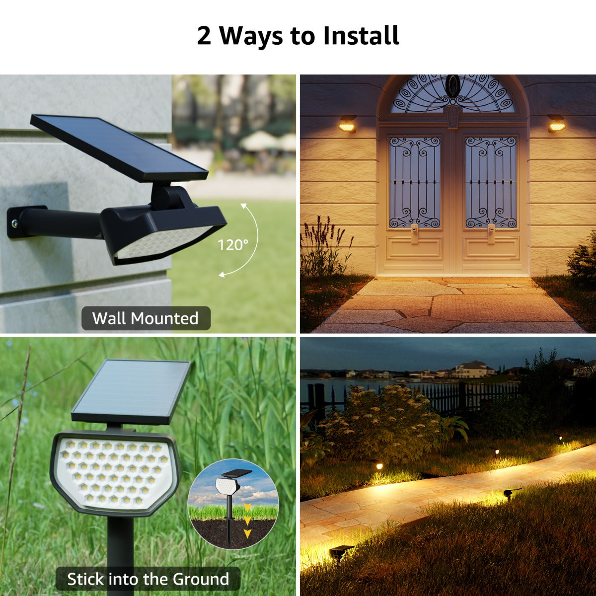 Lepro Solar Landscape Spotlights (4 Pack)