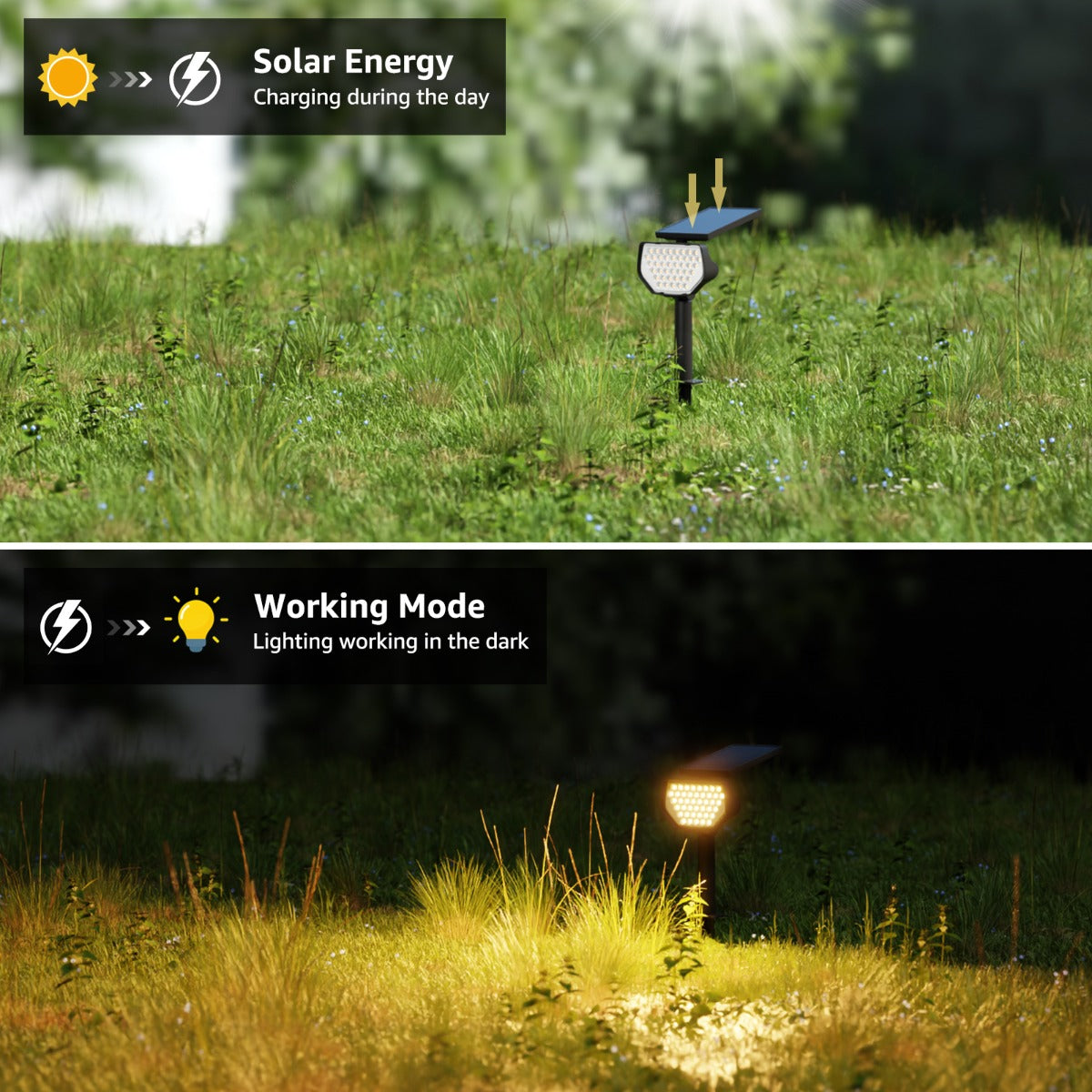 Lepro Solar Landscape Spotlights (4 Pack)
