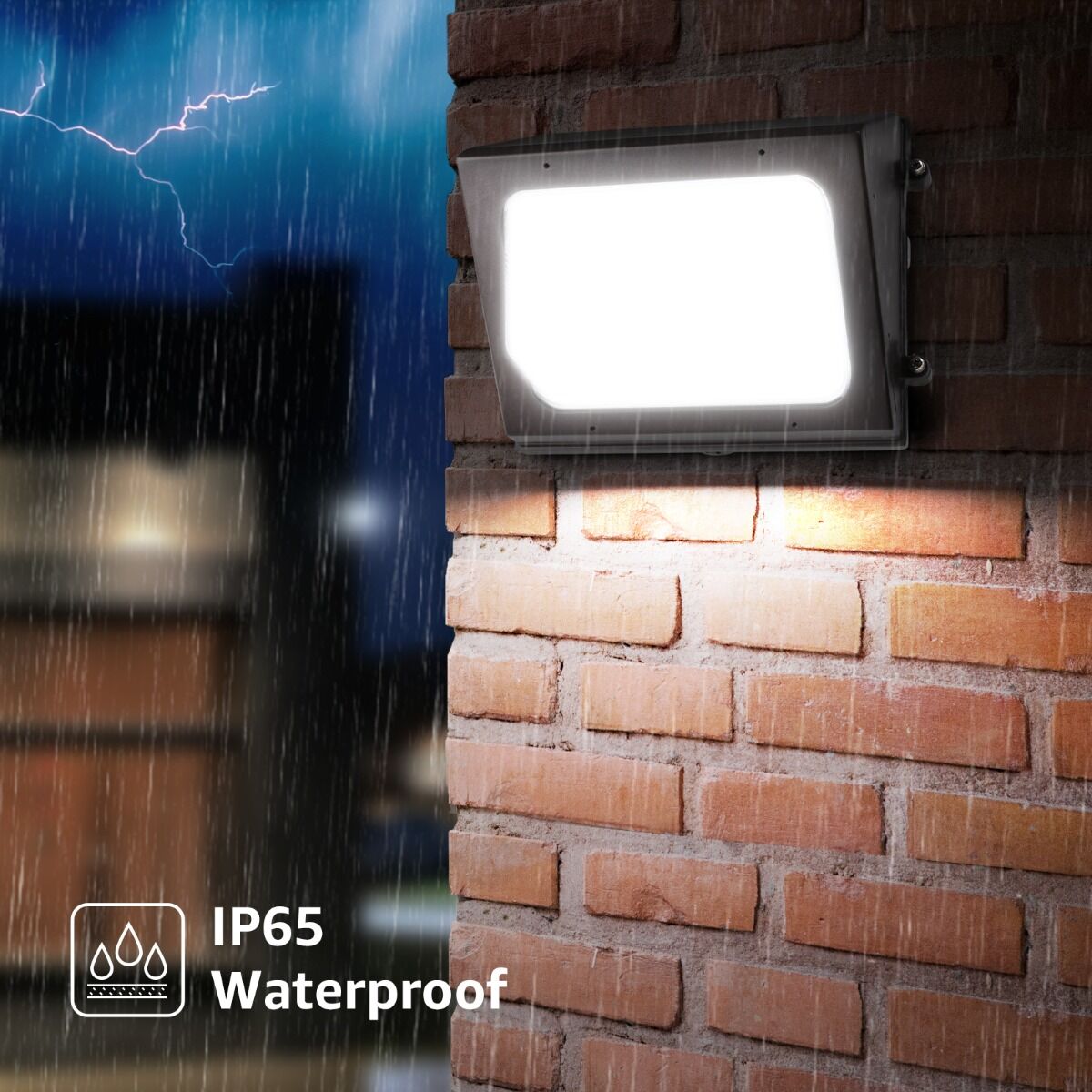Lepro LED Wall Pack Light with Photocell for Outdoor Garages