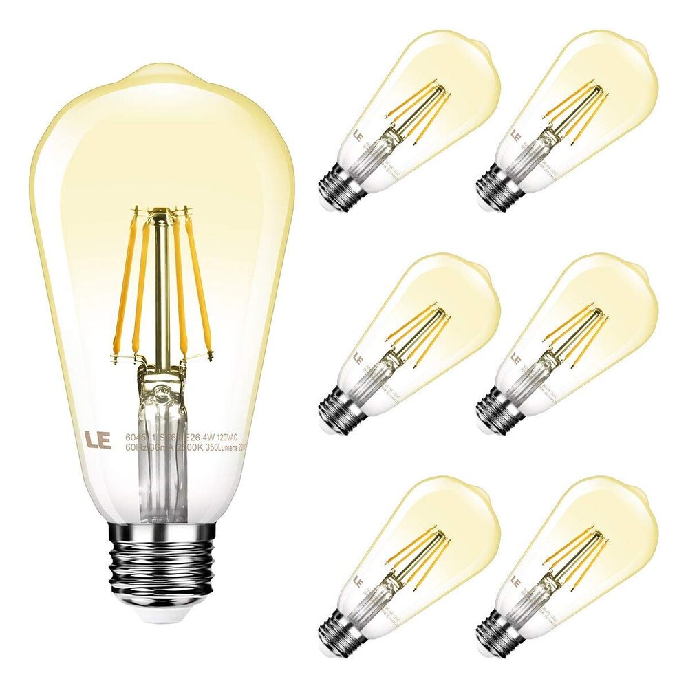 LE ST64 E26 Vintage Edison LED Bulbs