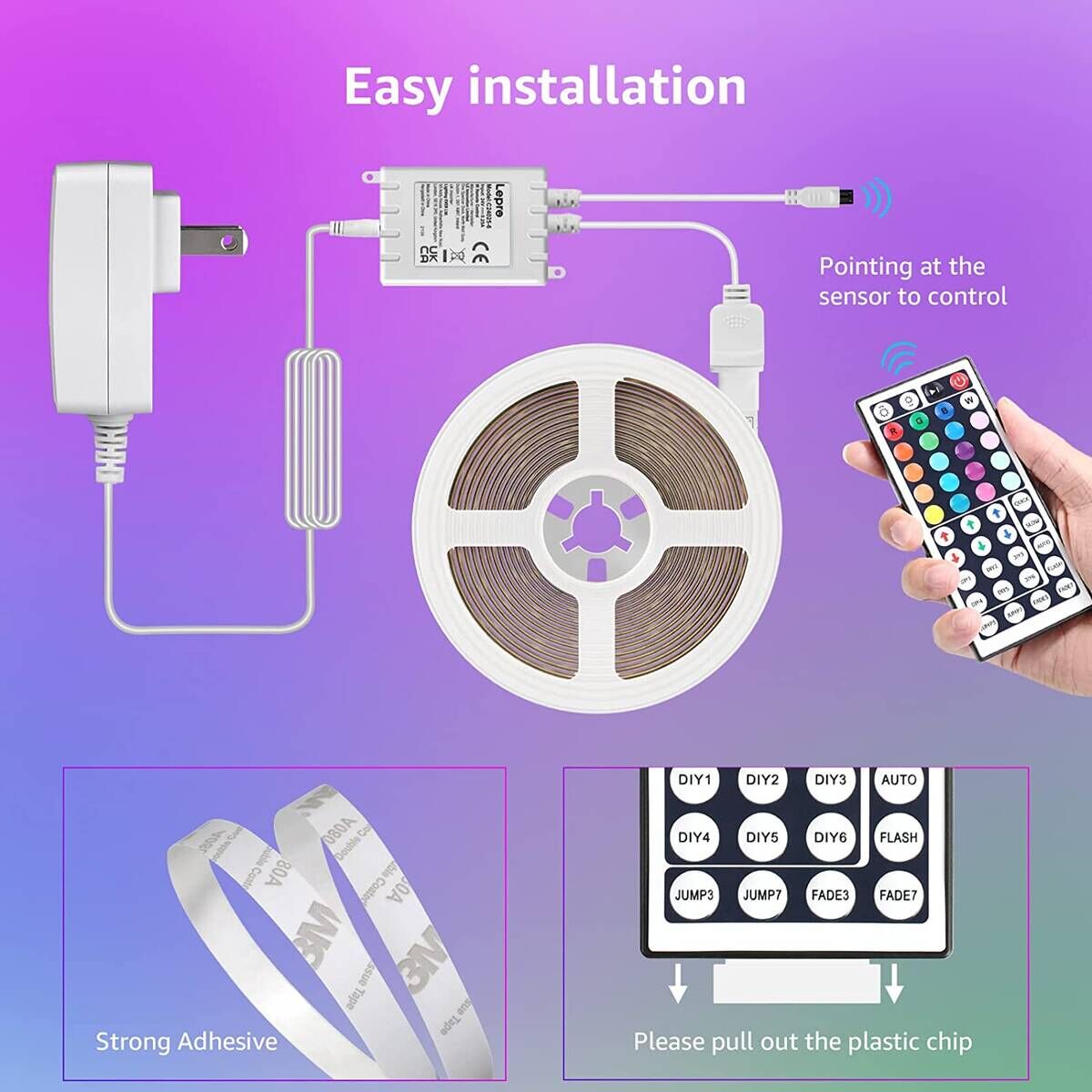 Lepro 39.4ft RGB LED Strip Lights