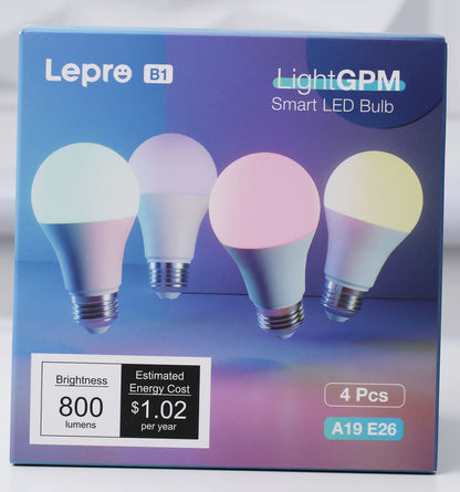 LightGPM AI Smart Light Bulbs-4 Packs