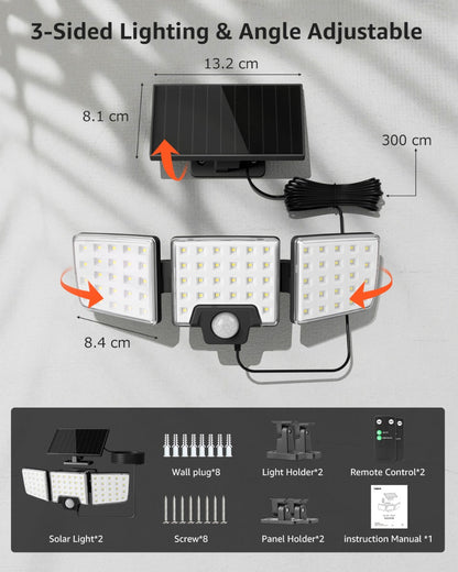 Lepro Outdoor Solar Security Lights with Motion Sensor