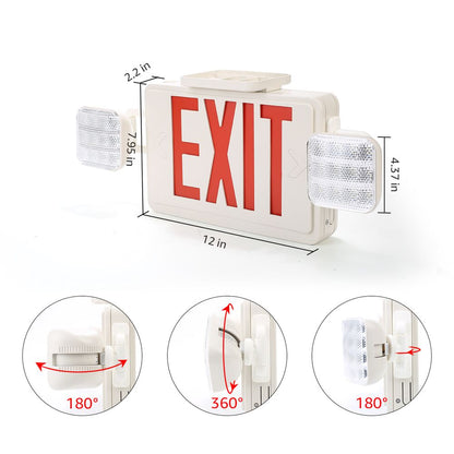 Lepro RED LED Exit Sign with Light