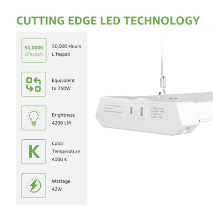 Lepro 6 Pack 4ft LED Shop Lights