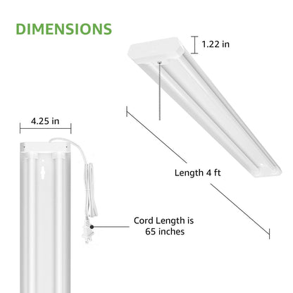 Lepro 6 Pack 4ft LED Shop Lights