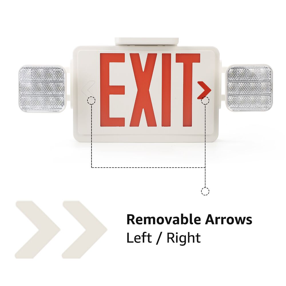 Lepro RED LED Exit Sign with Light