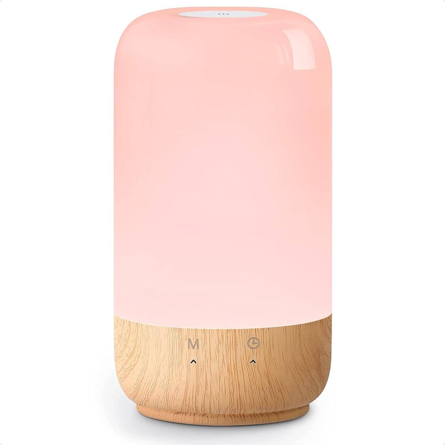 Lepro RGB Ambient Table Lamp with Wood Grain Base, Dimmable & Color Changing