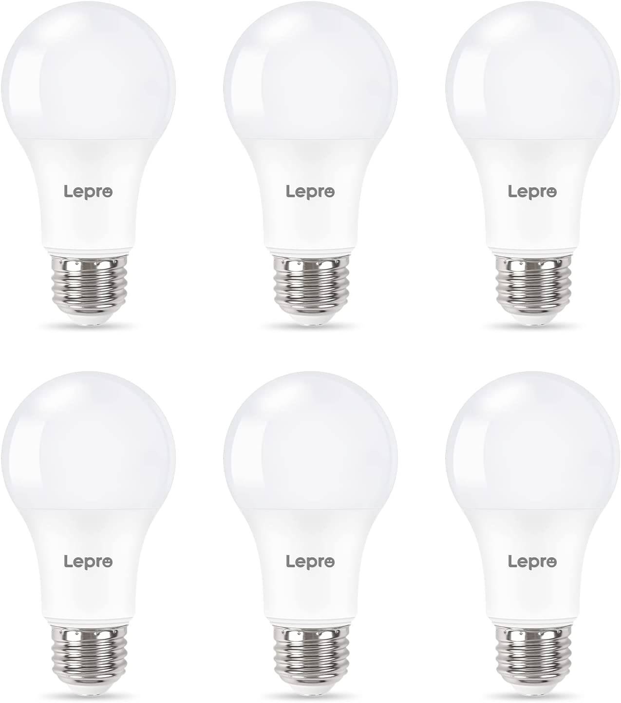 Lepro Dimmable A19 E26 LED Light Bulbs