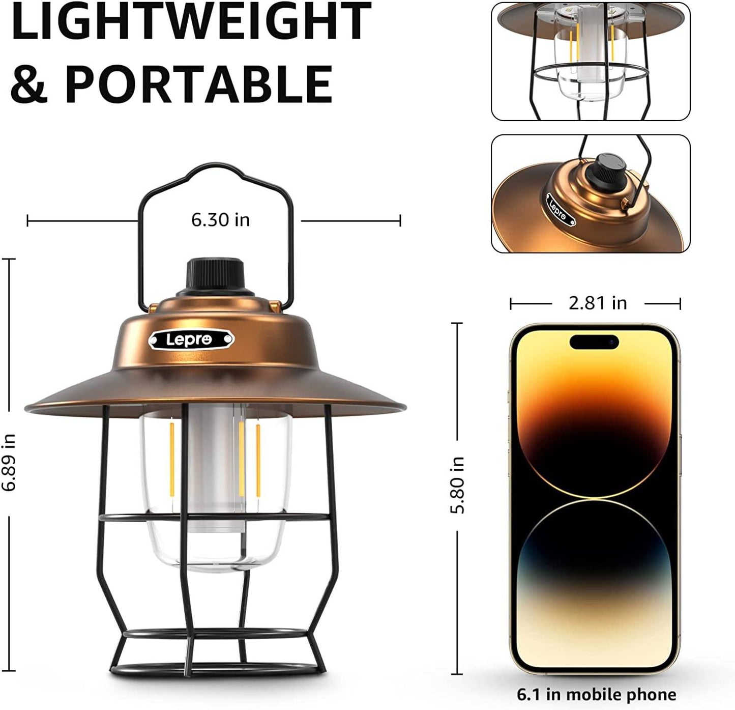 Lepro Vintage LED Camping Lantern