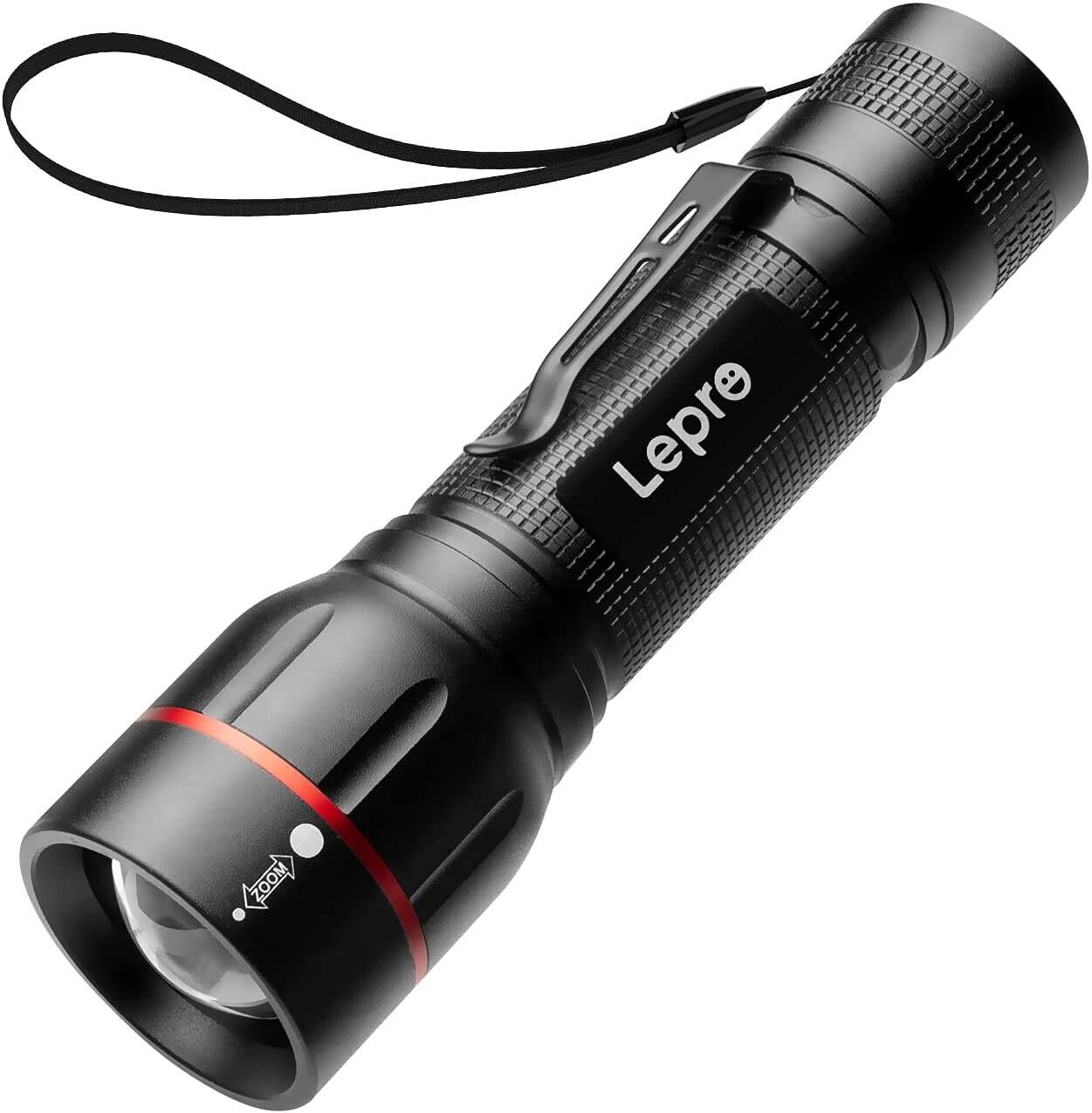 Lepro LED Tactical Flashlight with Clip