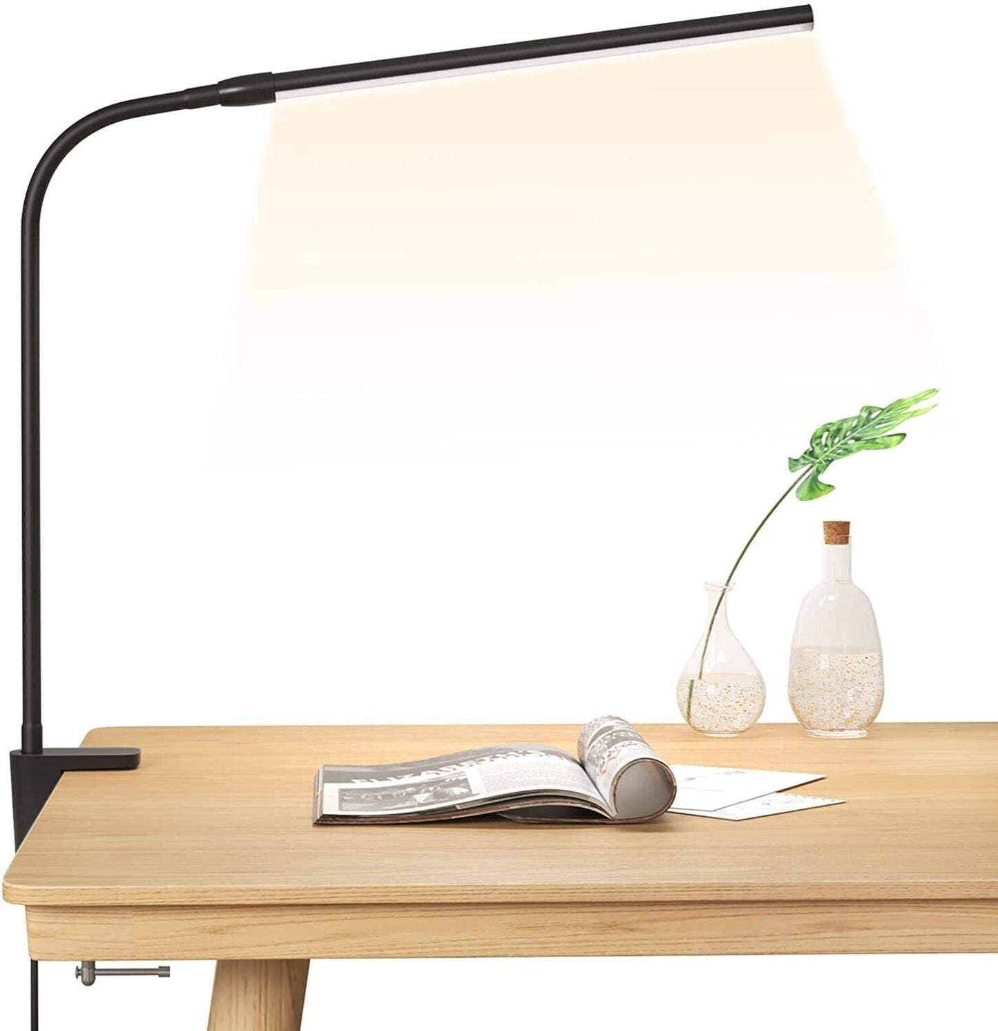 Lepro Clamp Desk Lamp (Dimmable, Eye-Caring Reading Light)