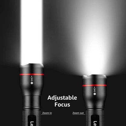 Lepro LED Tactical Flashlight (AAA Battery, 2-Pack)