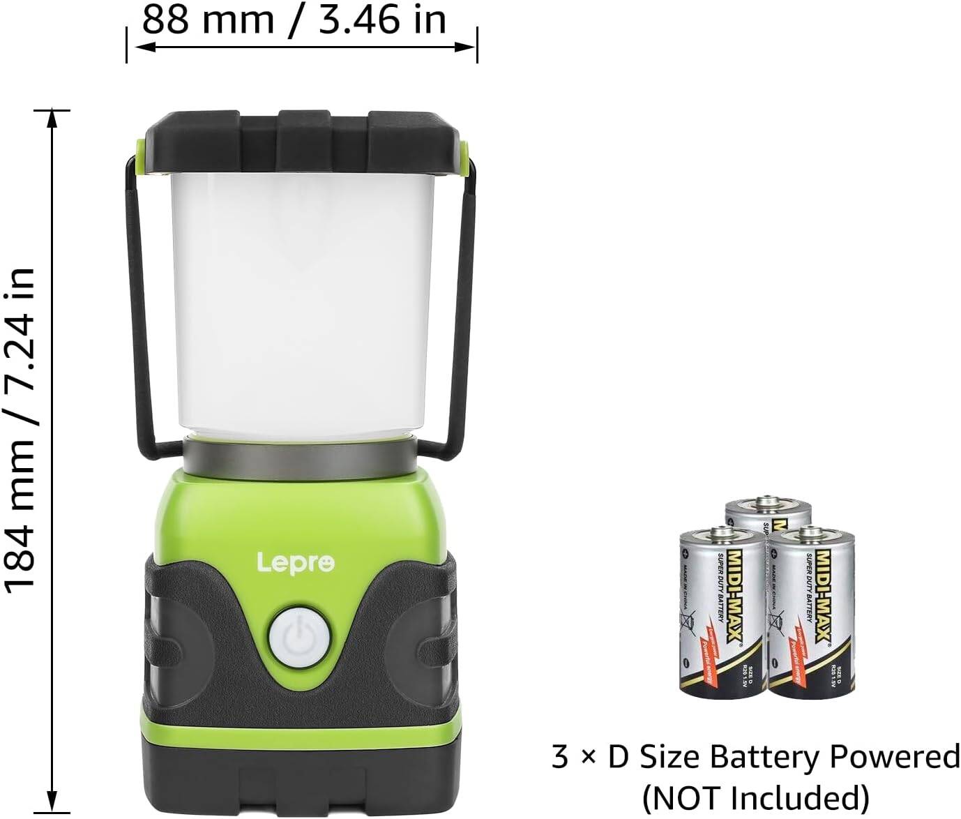 Lepro 1500LM Battery Powered LED Camping Lantern