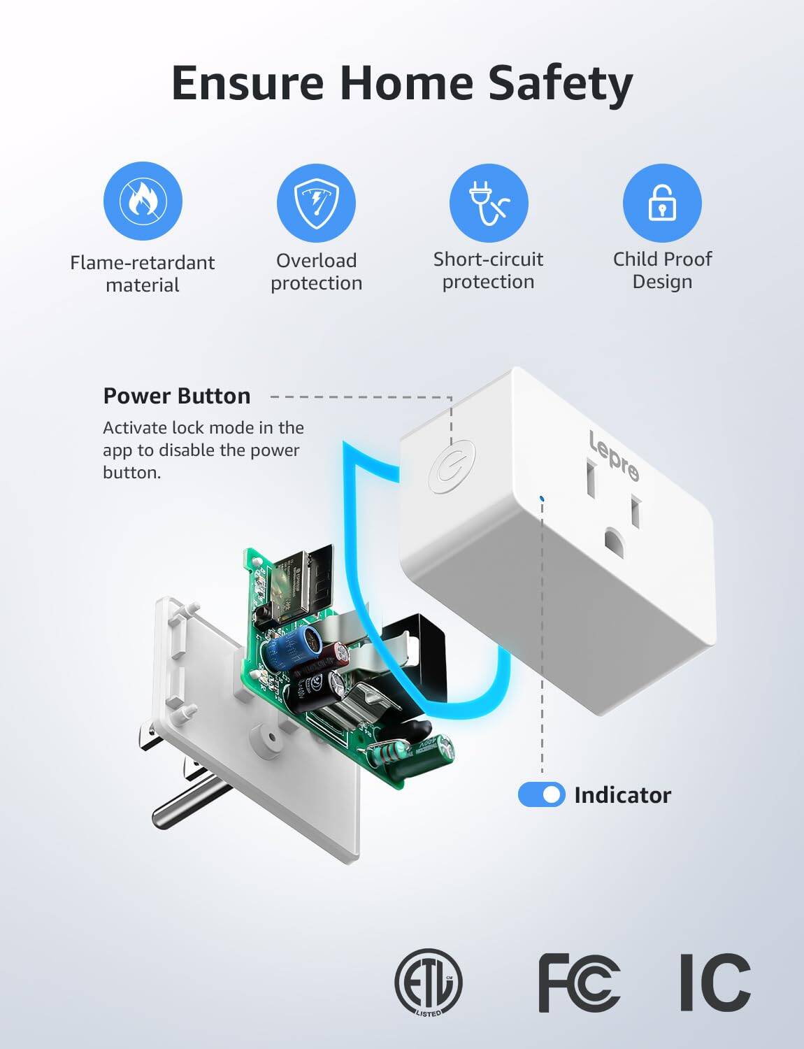 Lepro P1 Smart Plug Mini 15A