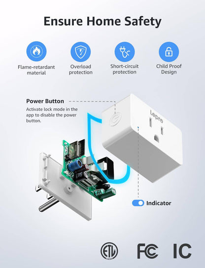 Lepro P1 Smart Plug Mini 15A