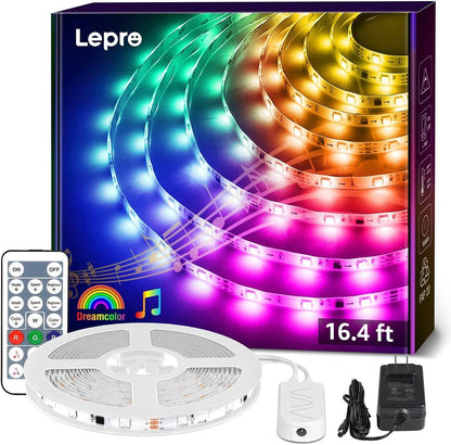 Lepro 16.4ft MagicColor Music Sync LED Strip Lights