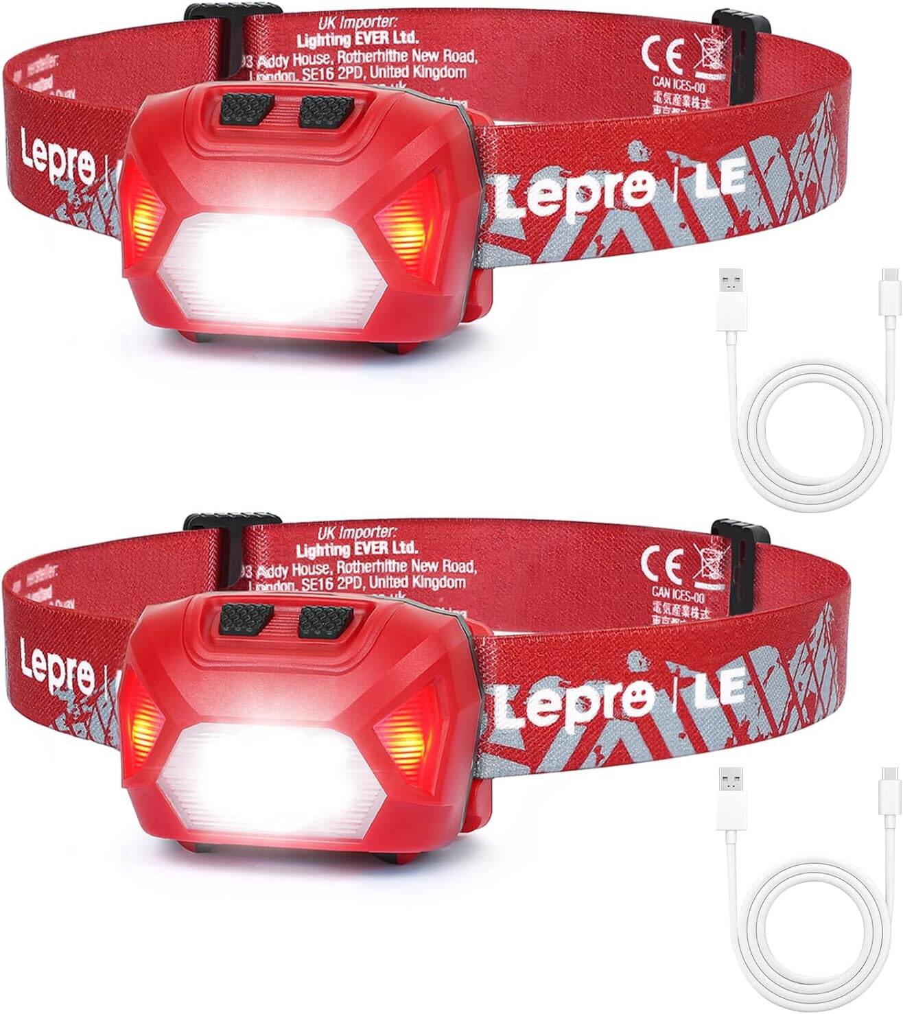 Lepro LED Rechargeable Headlamp
