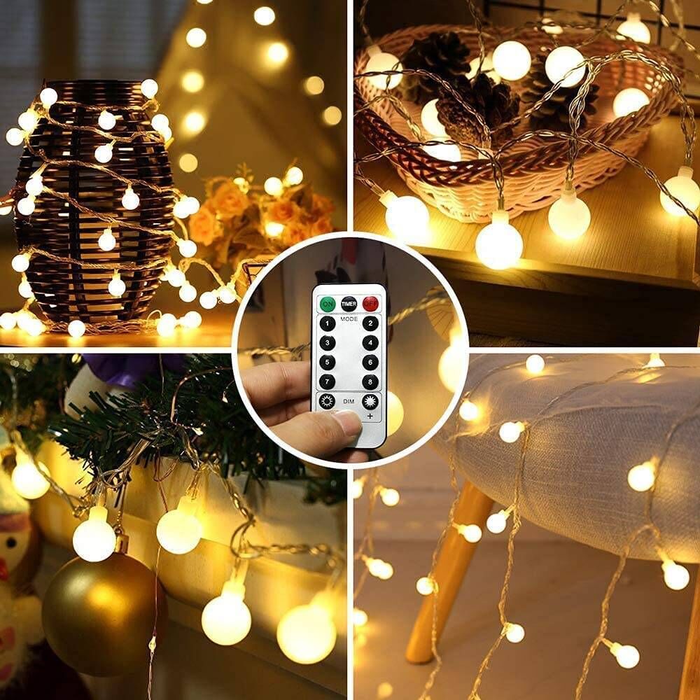 Lepro 16.4ft Battery Powered LED Globe String Lights