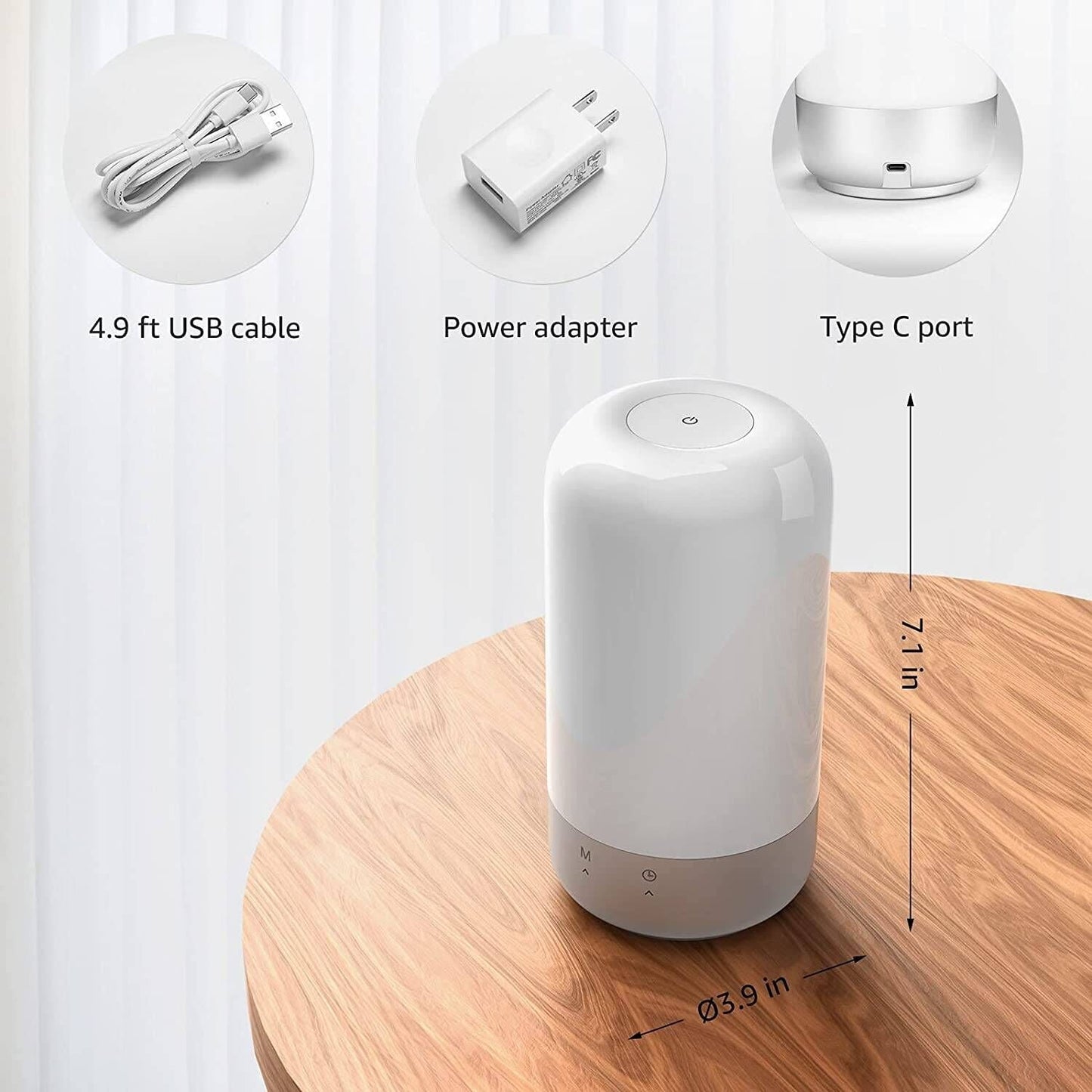 Lepro RGB Dimmable Table Lamp with Metallic Base