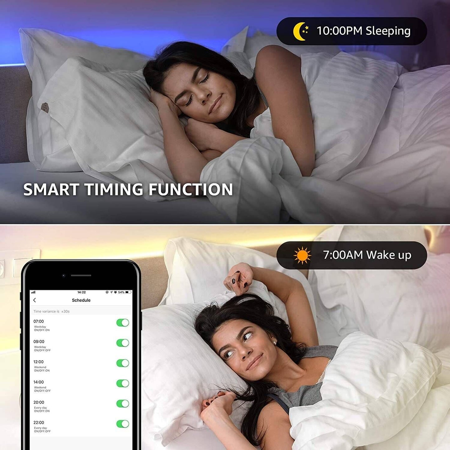 Lepro 32.8ft Music Sync RGB LED Strip Lights