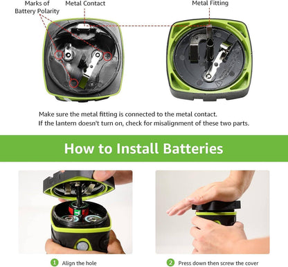 LE Camping Lantern, 1000 Lumen Camping Lights Battery Powered, Dimmable Warm White and Daylight Modes, Battery Lantern for Power Cuts, Emergency Lighting, Suit for Hiking, Fishing, Tents, etc.