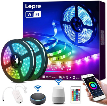 Lepro 32.8ft Music Sync RGB LED Strip Lights