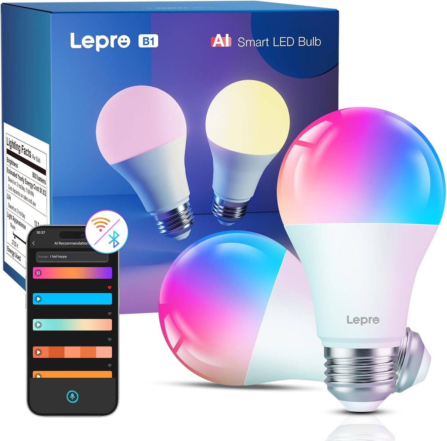 Lepro B1 AI Smart Light Bulbs