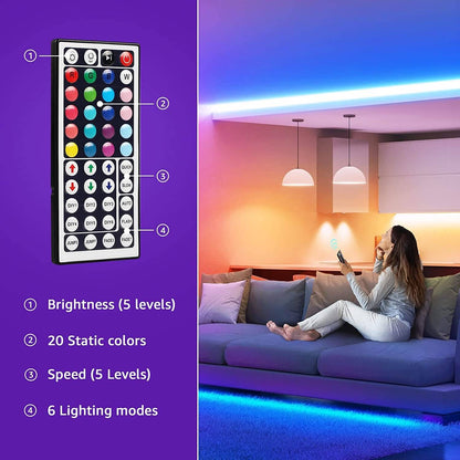 Lepro 32.8ft Waterproof RGB LED Strip Lights Kit
