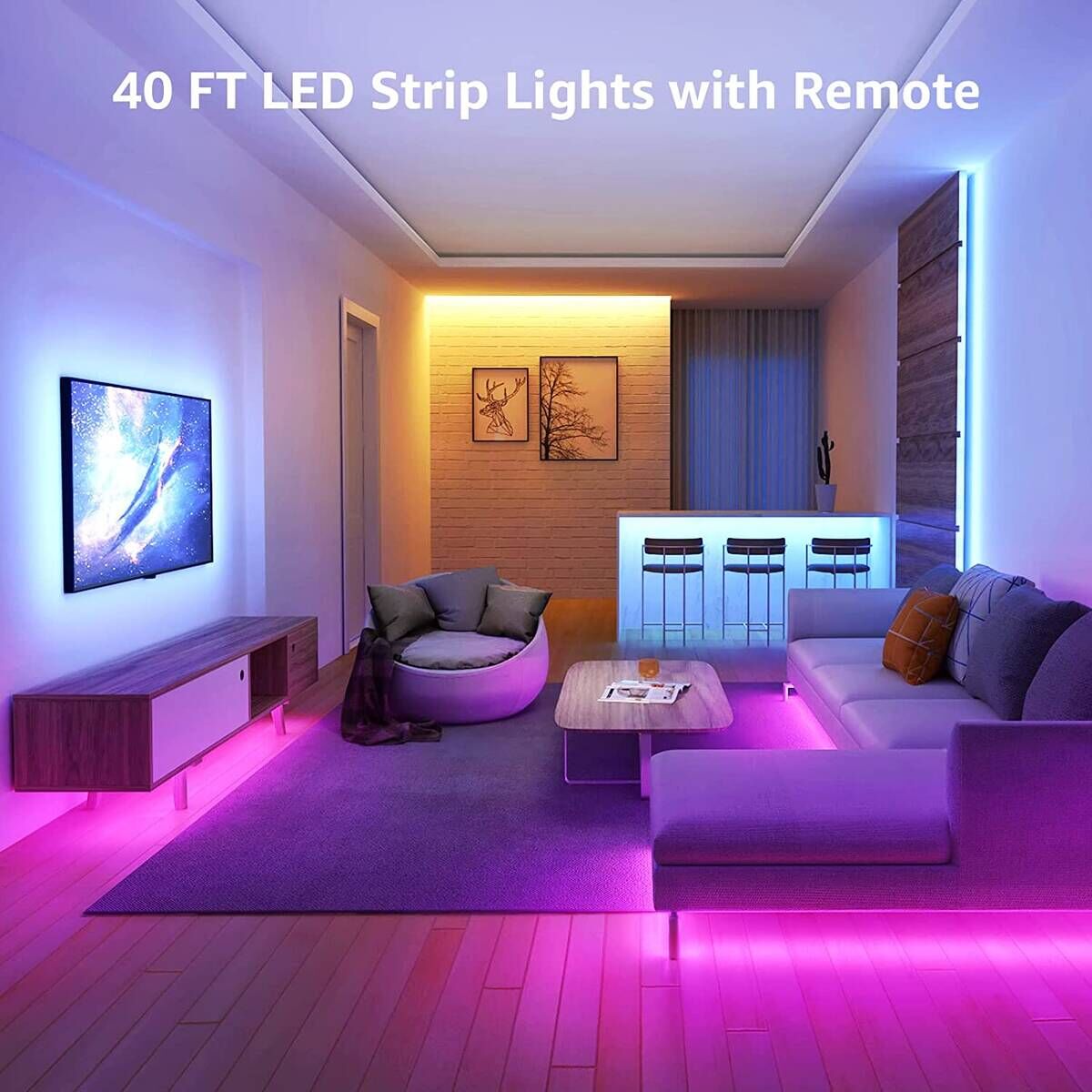 Lepro 39.4ft RGB LED Strip Lights