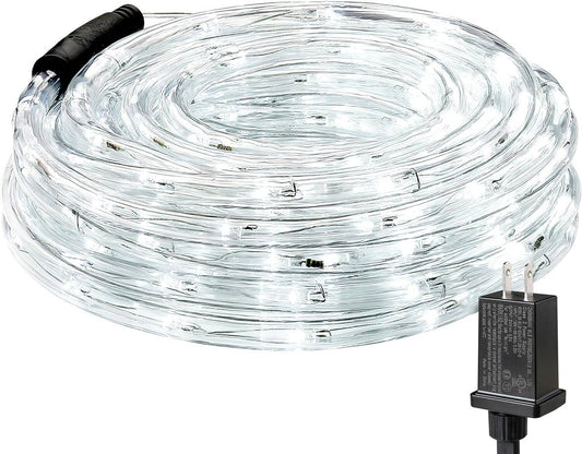Lighting EVER Outdoor Rope Lights Cool White 6000K 33ft 240 LED