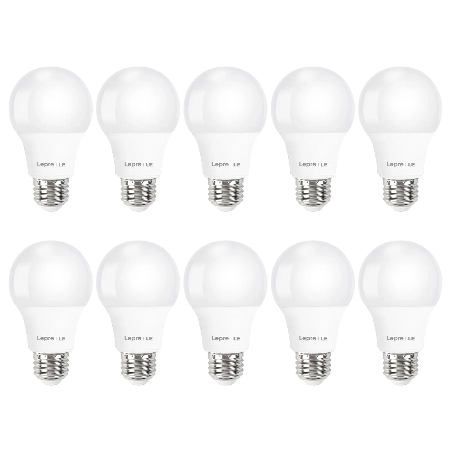 Lepro LED Light Bulbs 60 Watt , 9W 800 Lumens Non-Dimmable, A19 E26 Standard Medium Base, 10000 Hour Lifetime