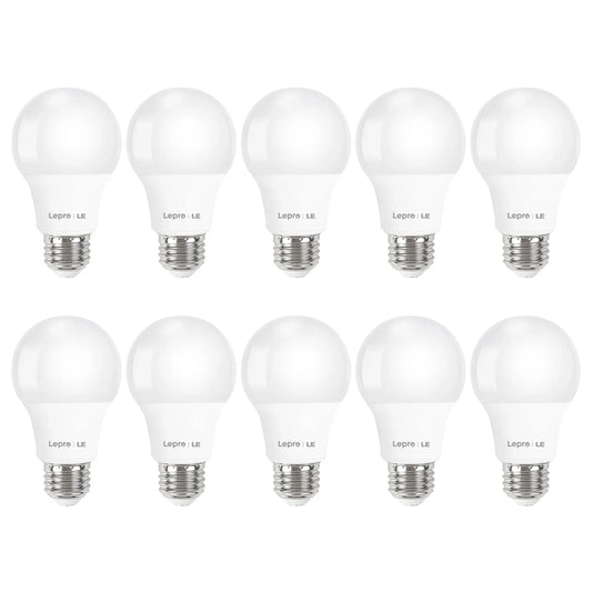 Lepro LED Light Bulbs 60 Watt , 9W 800 Lumens Non-Dimmable, A19 E26 Standard Medium Base, 10000 Hour Lifetime